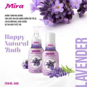 Kem mát-xa trắng da Mira Clear Refresh Lavender 300ml