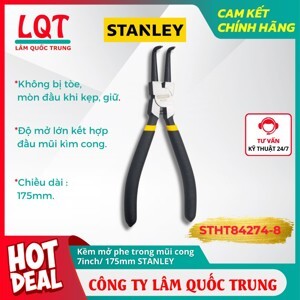 Kềm mở phe trong mũi cong Cơ khí STANLEY STHT84274-8