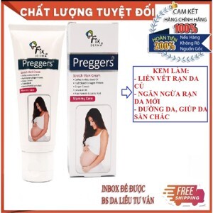 Kem ngăn ngừa và làm mờ vết rạn da Fixderma Preggers Stretch Mark Cream (60g)