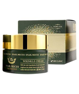 Kem ốc sên Snail Mucus Wrinkle Cream 3W Clinic