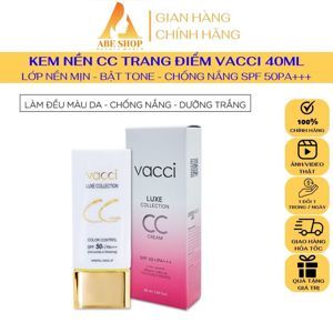 Kem phấn nền Vacci thế hệ mới CC Cream dạng tuýp Spf 50 Pa