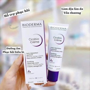 Kem phục hồi và làm dịu da bị kích ứng Cicabio Creme Bioderma 40ml