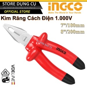 Kềm răng cách điện Ingco HICP01200