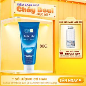 Kem rửa mặt trắng hoàn hảo Hada Labo Perfect White Arbutin Cleanser 80g
