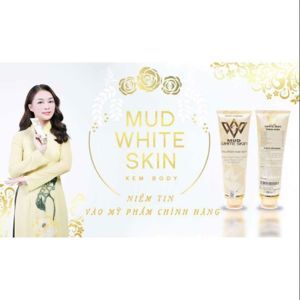 Kem tắm dưỡng trắng Mud White Skin