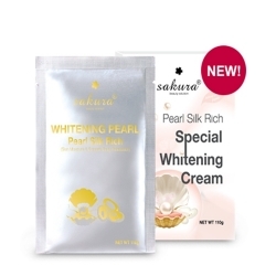 Kem tắm trắng da Sakura pearl silk rich special whitening cream