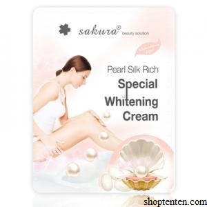 Kem tắm trắng ngọc trai tơ tằm Sakura Special Whitening Cream