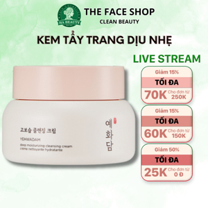 Kem tẩy trang dịu nhẹ Thefaceshop Yehwadam Deep Moisturizing Cleansing Cream 200ml