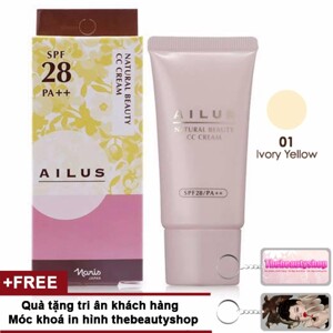 Kem trang điểm sáng da Naris Ailus Natural Beauty CC Cream #01 Ivory Yellow