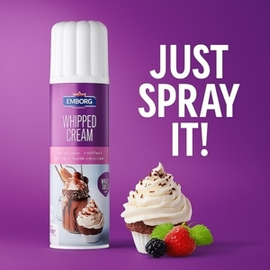 Kem tươi dạng xịt Whipped Cream Emborg 250ml