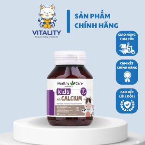 Kẹo Canxi Sữa Cho Bé – Calcium Milk Healthy Care 60 Viên