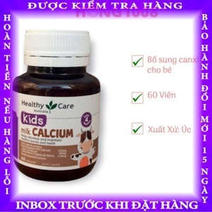 Kẹo Canxi Sữa Cho Bé – Calcium Milk Healthy Care 60 Viên