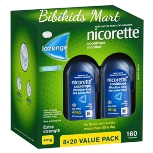 Kẹo cao su cai thuốc lá Nicorette - 4mg