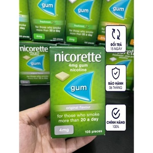 Kẹo cao su cai thuốc lá Nicorette - 4mg