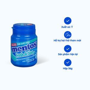Kẹo cao su Mentos Fresh Action vị bạc hà 56g