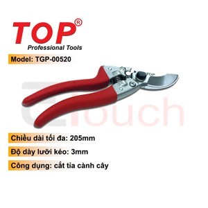 Kéo cắt cành cán đỏ lưỡi tự mài Top TGP-00520