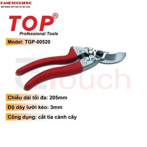 Kéo cắt cành cán đỏ lưỡi tự mài Top TGP-00520