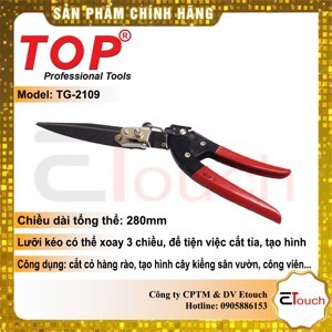 Kéo cắt cỏ hàng rào lưỡi xoay 3 chiều Top TG-2109