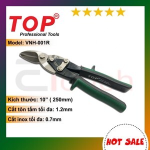 Kéo cắt tôn cao cấp lưỡi cong trái Top VNH-001R