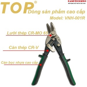 Kéo cắt tôn cao cấp lưỡi cong trái Top VNH-001R