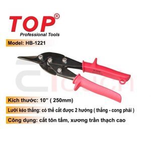 Kéo cắt tôn lưỡi cong phải Top HB-1221