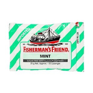 Kẹo Cay Con Tàu Fisherman's Friend Vị Bạc Hà Gói 25g