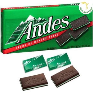 Kẹo Chocolate Andes nhân bạc hà - 132g