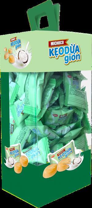 Kẹo cứng Michoco dừa giòn hộp giấy vuông 300g