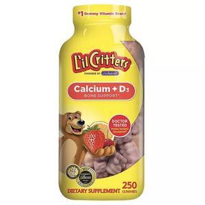 Kẹo dẻo bổ sung  canxi Gummy Bears L’il Critters Calcium + D3 250 viên