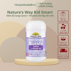 Kẹo dẻo bổ sung canxi Nature’s Way Kids Smart Calcium + Vitamin D3 50 viên