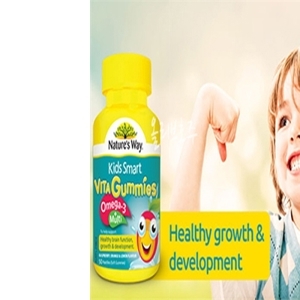 Kẹo dẻo bổ sung Omega 3 cho trẻ em Nature”s Way Kids Smart Vita Gummies Multi + Omega - 50 viên