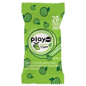 Kẹo dẻo cuộn vị táo Play More gói 21g