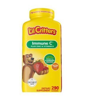 Kẹo dẻo gấu L'il Critters Immune Vitamin C Plus Zinc & Vitamin D - 190 viên