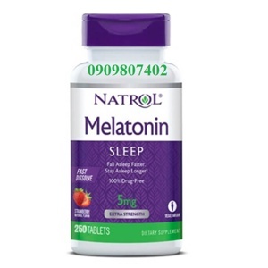 Kẹo dẻo giúp ngủ ngon Natrol Gummies Melatonin 5mg 250 viên