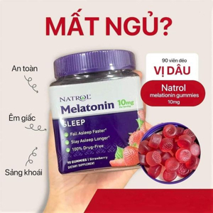 Kẹo dẻo giúp ngủ ngon Natrol Gummies Melatonin 10mg 90 viên