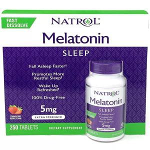 Kẹo dẻo giúp ngủ ngon Natrol Gummies Melatonin 5mg 250 viên