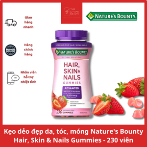 Kẹo dẻo Hair, Skin and Nails Gummies - 230 viên