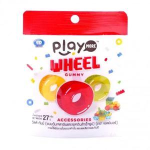 Kẹo dẻo hình bánh xe Play More Wheel gói 27g