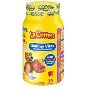 Kẹo dẻo L’il Critters Gummy Vites Mỹ – 70 viên (Từ 2 tuổi trở lên)