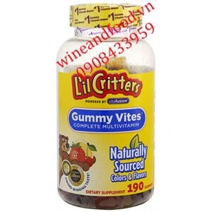 Kẹo dẻo L’il Critters Gummy Vites Mỹ – 190 viên (Từ 2 tuổi trở lên)