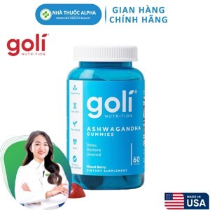 Kẹo dẻo nhân sâm Goli Ashwagandha Gummies 60 viên