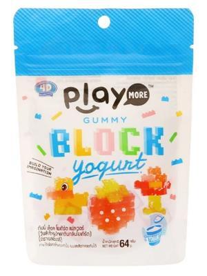 Kẹo dẻo xếp hình Play More Gummy Block gói 64g