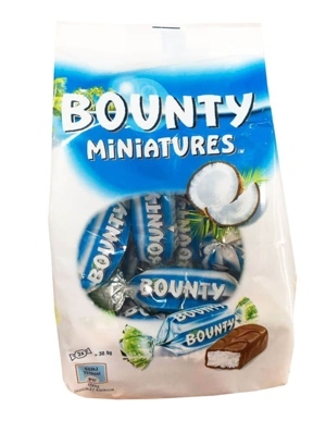 Kẹo Dừa bọc chocolate Bounty Miniatures 100g