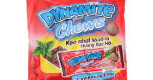 Kẹo Dynamite Chew Hương Socola Nhân Bạc Hà Gói 125g