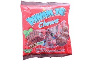 Kẹo Dynamite Chew Hương Socola Nhân Bạc Hà Gói 125g