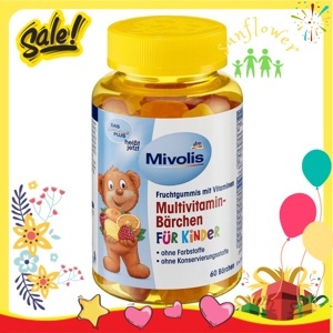 Kẹo gấu vị trái cây bổ sung Vitamin tổng hợp cho trẻ em Mivolis Mutilvitamin Barchen 60 viên