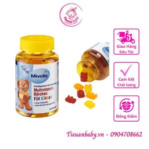 Kẹo gấu vị trái cây bổ sung Vitamin tổng hợp cho trẻ em Mivolis Mutilvitamin Barchen 60 viên