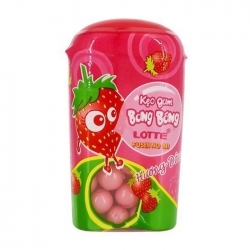 Kẹo gum bong bóng Lotte Fusen Nomi hương dâu hũ 15g