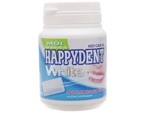 Kẹo gum hương peppermint Happydent White hộp 56g