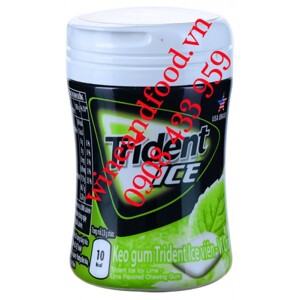 Kẹo gum Trident Ice hương bạc hà hũ 56g